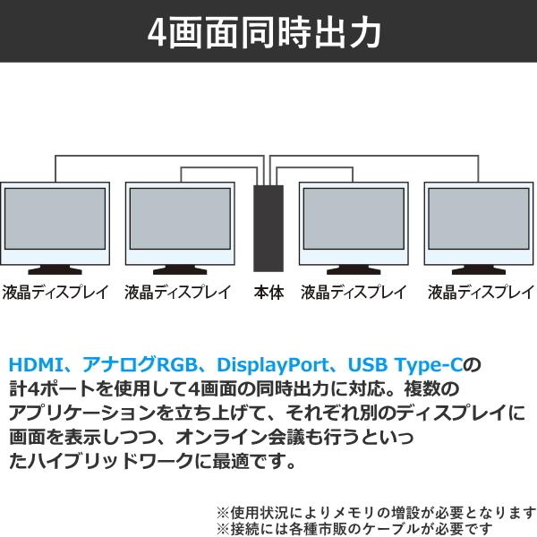 dynaDesk DT200/Y デスクトップパソコン Windows11 Pro Core i3 メモリ 16GB SSD 512GB Wi-Fi 6 VGA HDMI DisplayPort dynabook A613KYFAP55Aの画像