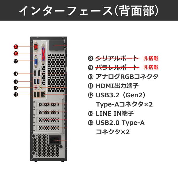 dynaDesk DT200/Y デスクトップパソコン Windows11 Pro Core i3 メモリ 16GB SSD 512GB Wi-Fi 6 VGA HDMI DisplayPort dynabook A613KYFAP55Aの画像
