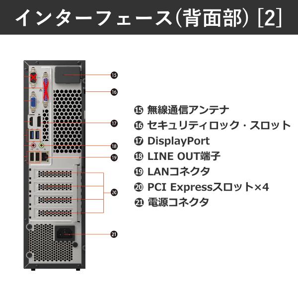 dynaDesk DT200/Y デスクトップパソコン Windows11 Pro Core i3 メモリ 16GB SSD 512GB Wi-Fi 6 VGA HDMI DisplayPort dynabook A613KYFAP55Aの画像