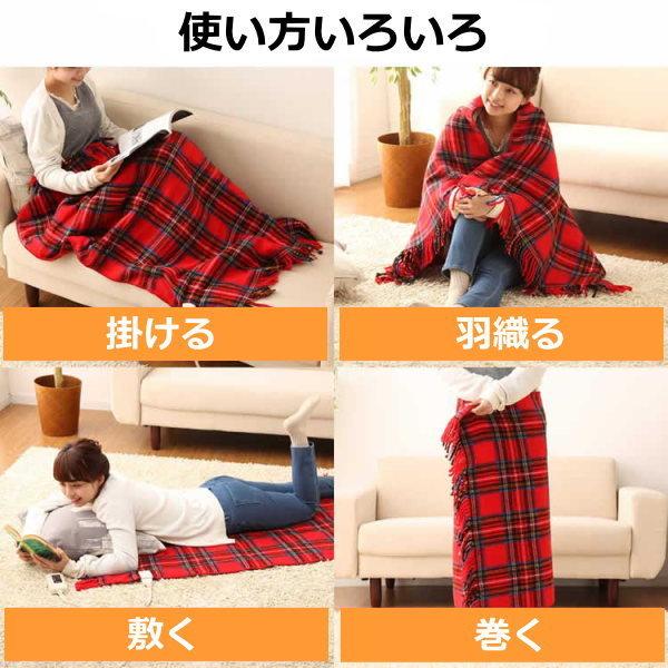 椙山紡織 電気毛布 NA-055H-RT 安心の日本製 丸洗いOK ひざ掛け