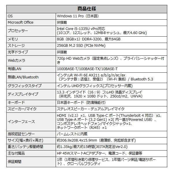 EliteBook HP ノートパソコン 指紋認証 630 G10 13.3インチ Windows 11