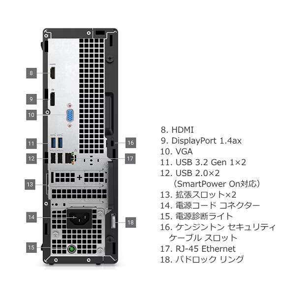 OptiPlex 法人限定 メモリ16GB搭載 Dell デスクトップパソコン 7020