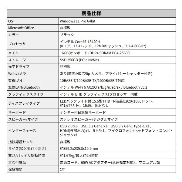 Lenovo V15 Gen4 ノートパソコン Windows11 Pro 15.6型 Core i5 メモリ 16GB SSD 256GB Wi-Fi レノボ 83A100VYJP ノートPC 新品の画像