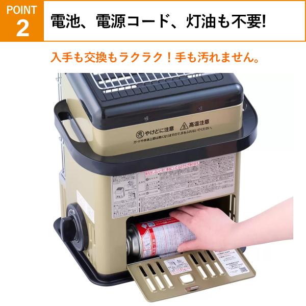 デカ暖 Iwatani イワタニ カセットガスストーブ コードレス カセット
