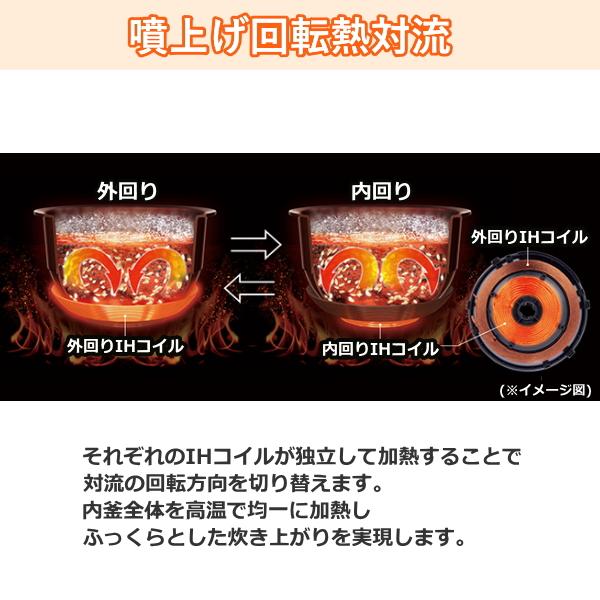 炎匠炊き 東芝 炊飯器 5.5合 真空圧力IH RC-10SGX 無洗米 雑穀米 玄米