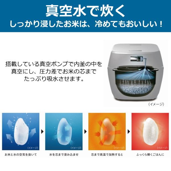 TOSHIBA 東芝 炊飯器 真空圧力IH 5.5合 炎匠炊き 5.5合炊き 圧力IH