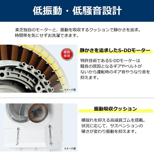 TOSHIBA（東芝） 【搬入・標準設置費込】ドラム式 洗濯乾燥機 洗濯機 