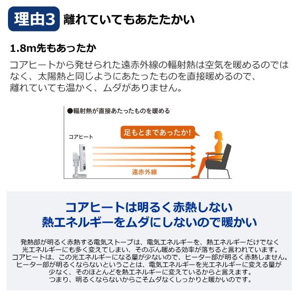 コアヒート コロナ CH-12RB 電気暖房 シーズヒーター人感センサーで