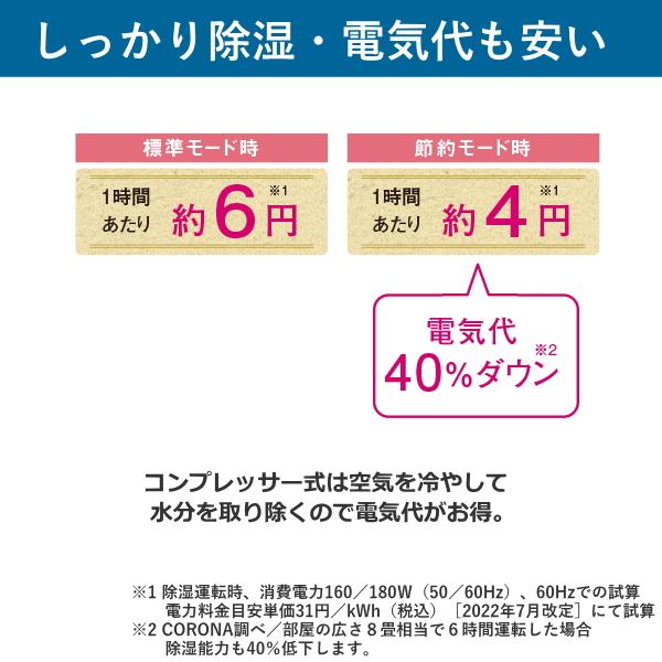 CORONA（コロナ） 衣類乾燥除湿機 コンプレッサー BD-6326 除湿面積