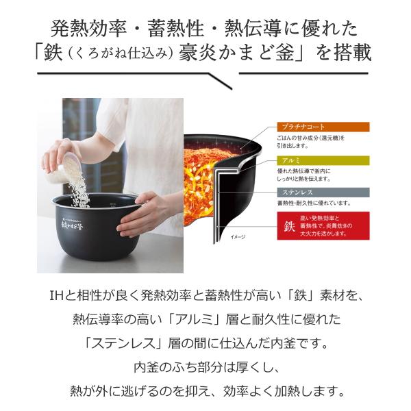 象印 炊飯器 NW-JY18-BA 極め炊き 圧力IH炊飯ジャー 日本製 1升