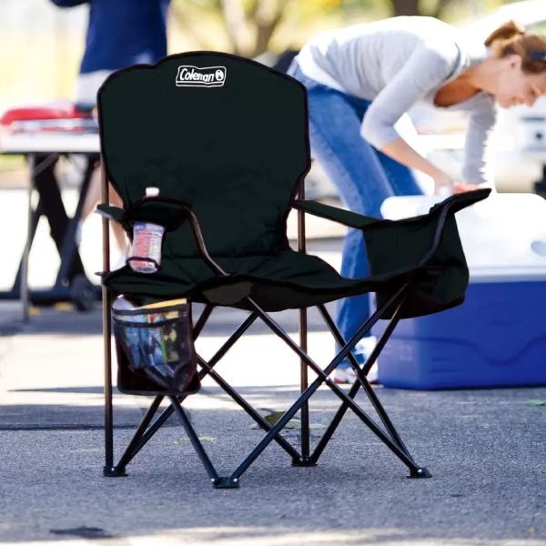 アウトドアチェア Coleman クーラー付きチェア COOLER QUAD CHAIR ドリンクホルダー クーラークアッドチェア キャンプ 折り畳み 椅子 コールマン ブラック｜try3｜04