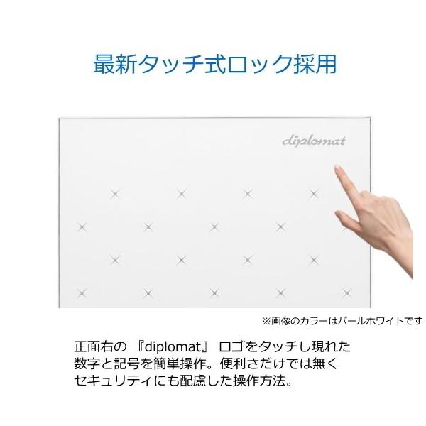 保証18カ月 ディプロマット 耐火金庫 36L タッチパネル式 耐火時間約60分 重量60kg 警報アラーム機能 覗き見防止機能 S500WM ホワイトマーブル 金庫 Diplomat | ブランド登録なし | 03