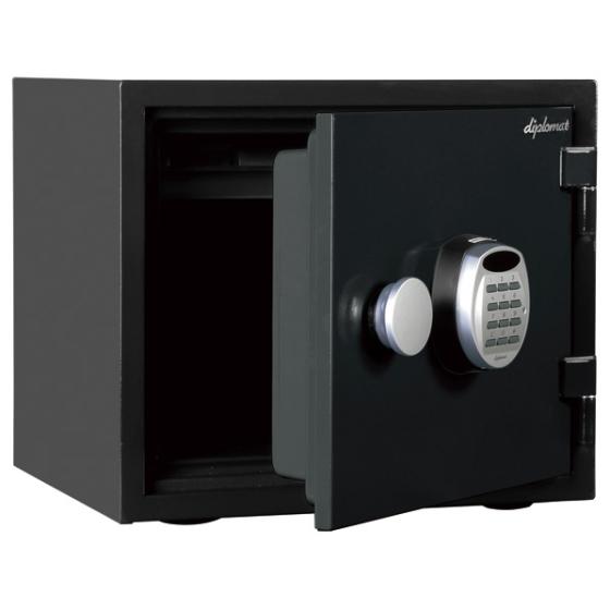 保証18カ月 ディプロマット 耐火耐水金庫 19L テンキー式 耐火時間約60分 重量31kg 警報アラーム機能 覗き見防止機能 A119R3WR BLACK ブラック 金庫 Diplomat | ブランド登録なし | 01