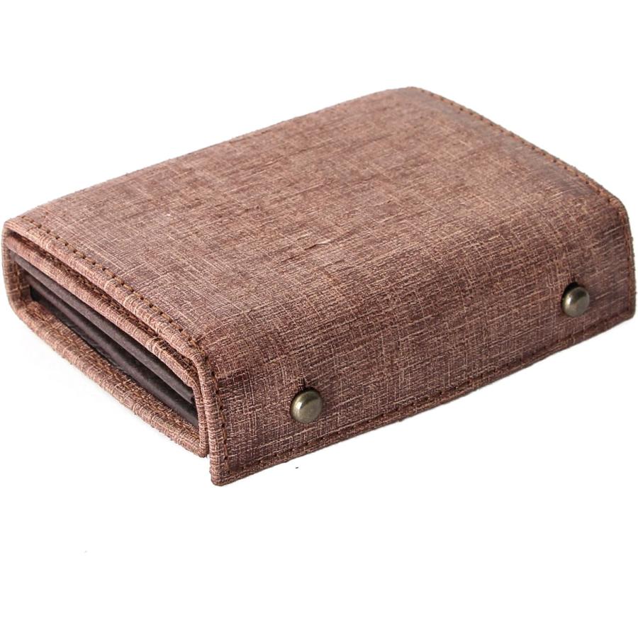 新品 エムピウ m+ プエブロ レザー 二つ折り財布 millefoglie P25 ミッレフォッリエ2 P25 チョコ クアドレッティ | 