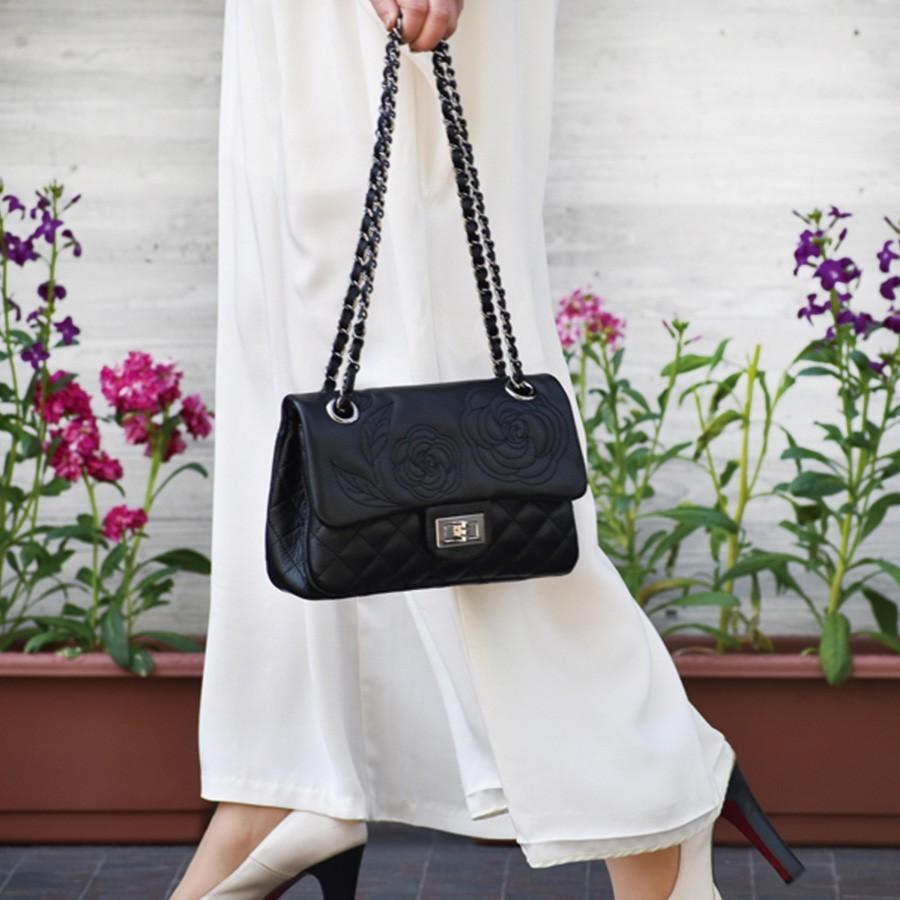 キルティング チェーンバッグ 本革 入学式 卒業式 Dua デュア カメリア 刺繍 結婚式 レディース レザー キルティング ショルダー 二次会 パーティー 大人 Dua 001 Trya D 通販 Yahoo ショッピング