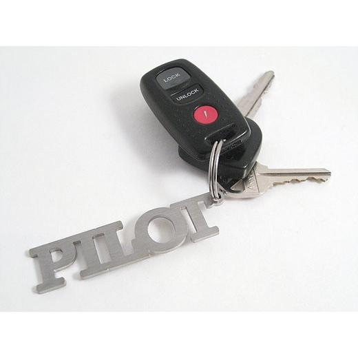 レーザーカットステンレスキーホルダー PILOT |  | 01