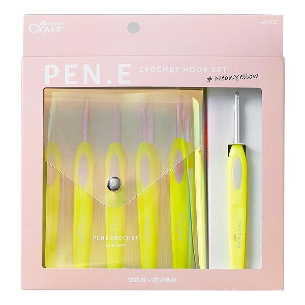 クロバー ペンe かぎ針セット 限定品 限定カラー クローバー クロバー（Clover） 限定品 かぎ針「ペン-E」セット ネオンイエロー 43