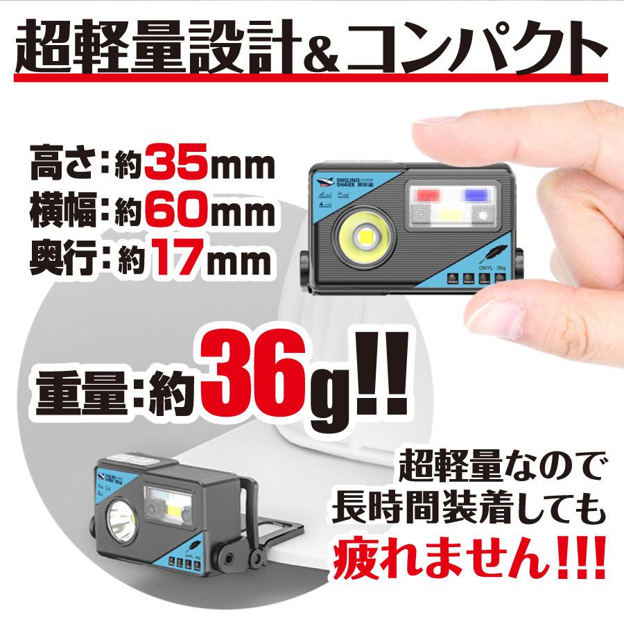 ヘッドライト USB 充電式 防水 LED タッチ かざす センサー 回転 角度調整 高輝度 省エネ 長時間 点灯 ウエアラブル 防犯 キャンプ 登山 釣り 軽量 コンパクト |  | 04