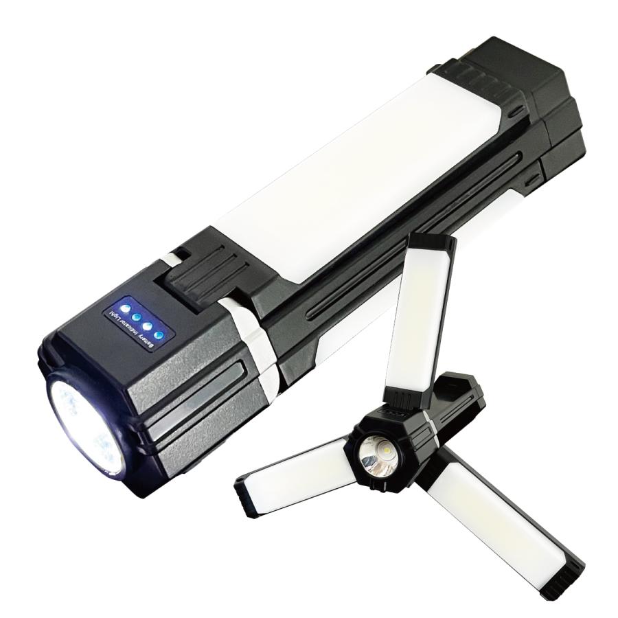 折りたためるシーリングライト LED 懐中電灯 充電式 多用途 多機能 マグネット内蔵 工作灯 キャンプランプ | 