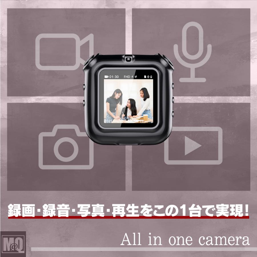 トイカメラ コンパクトUSBカメラ モニター搭載 ミニカメラ ハンズフリー撮影 クリップ付きホルダー キッズカメラ ウエアラブルカメラ 32GB内蔵 |  | 02