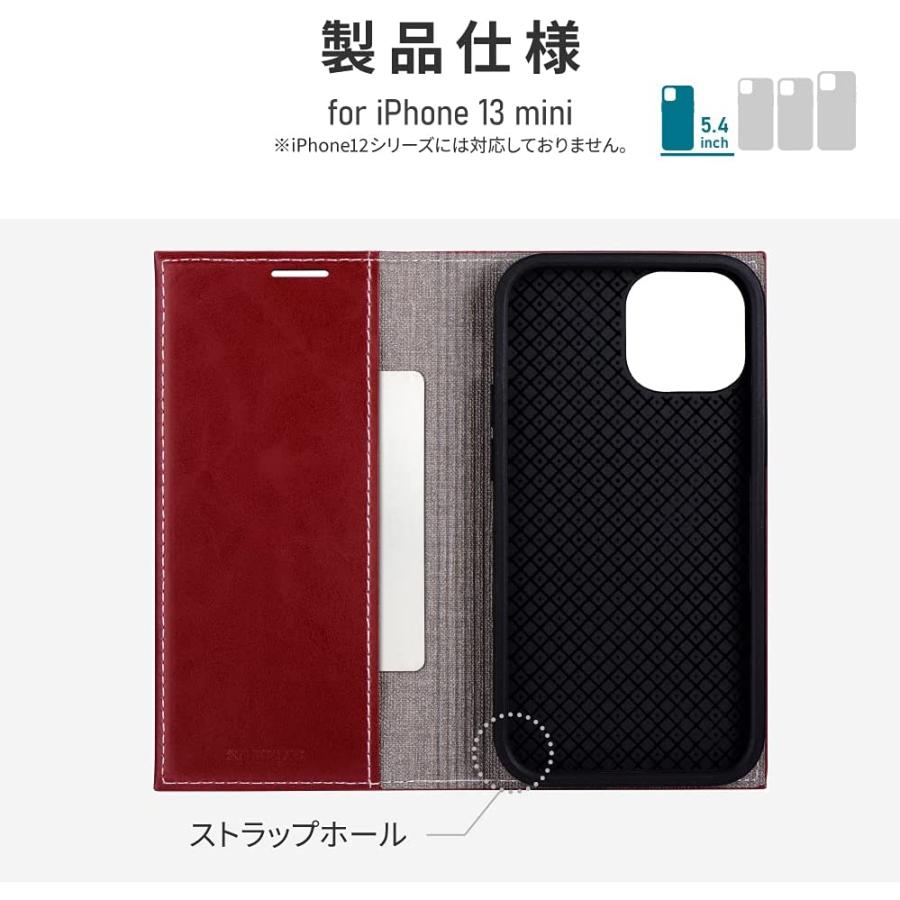 A233816 LP-IL21PRIRD(レッド) iPhone 13 Pro Max用 薄型PUレザーフラップケース |  | 05