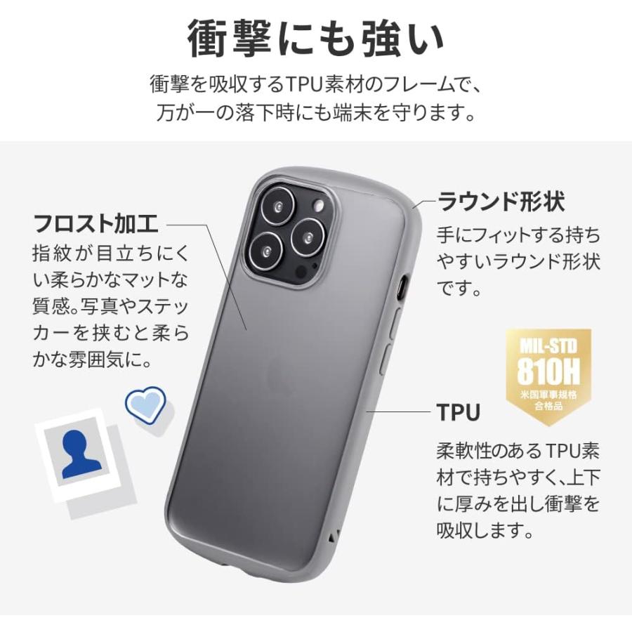 A333120 LP-IP21PLFBK(フロストブラック) iPhone 13 Pro用 耐衝撃マットハイブリッド |  | 03