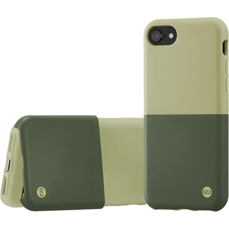 B648309 campino iPhone SE 3 第3世代 第2世代 iPhone 8 / 7 ケース OLE stand II スタンド機能  マット グリーン フロス × アンティーク グリーン 緑 | 