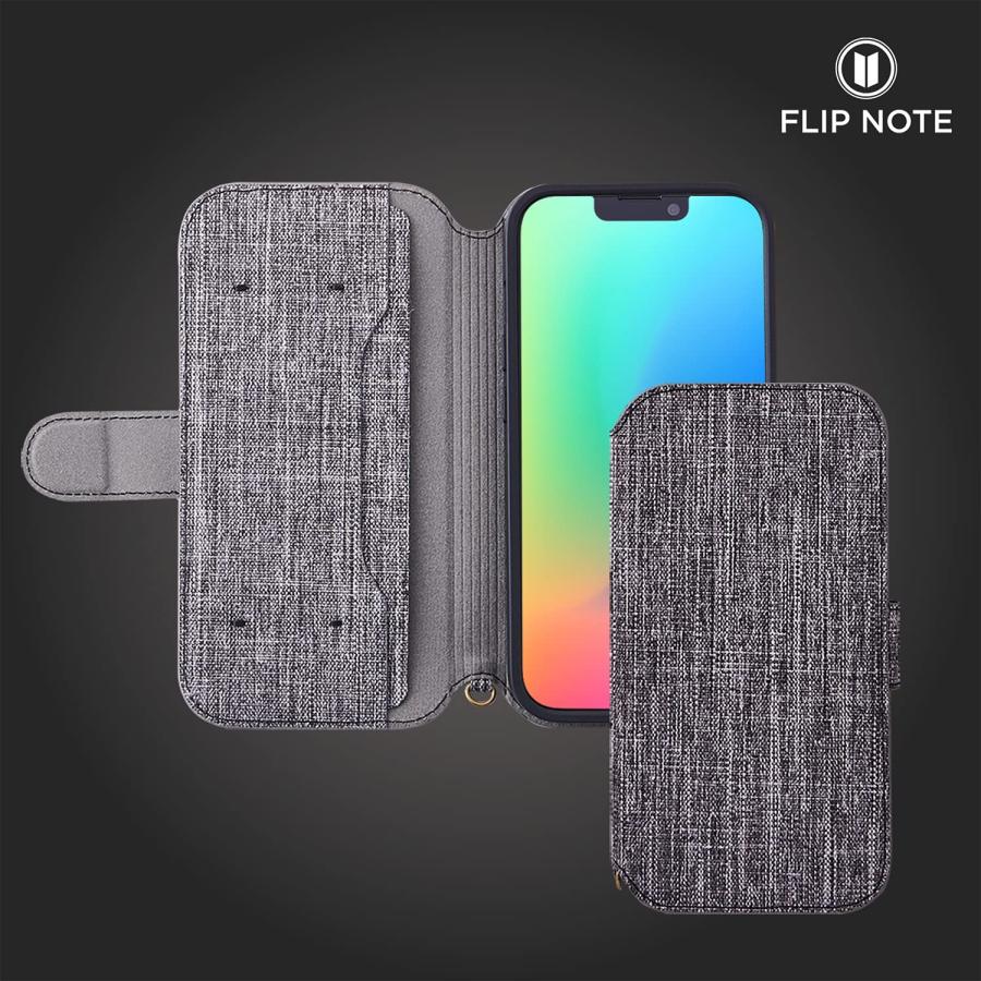 C732059 Simplism シンプリズム iPhone 13 Max [FlipNote] 耐衝撃フリップノートケース TR-IP21L-FNF-MGGY |  | 05