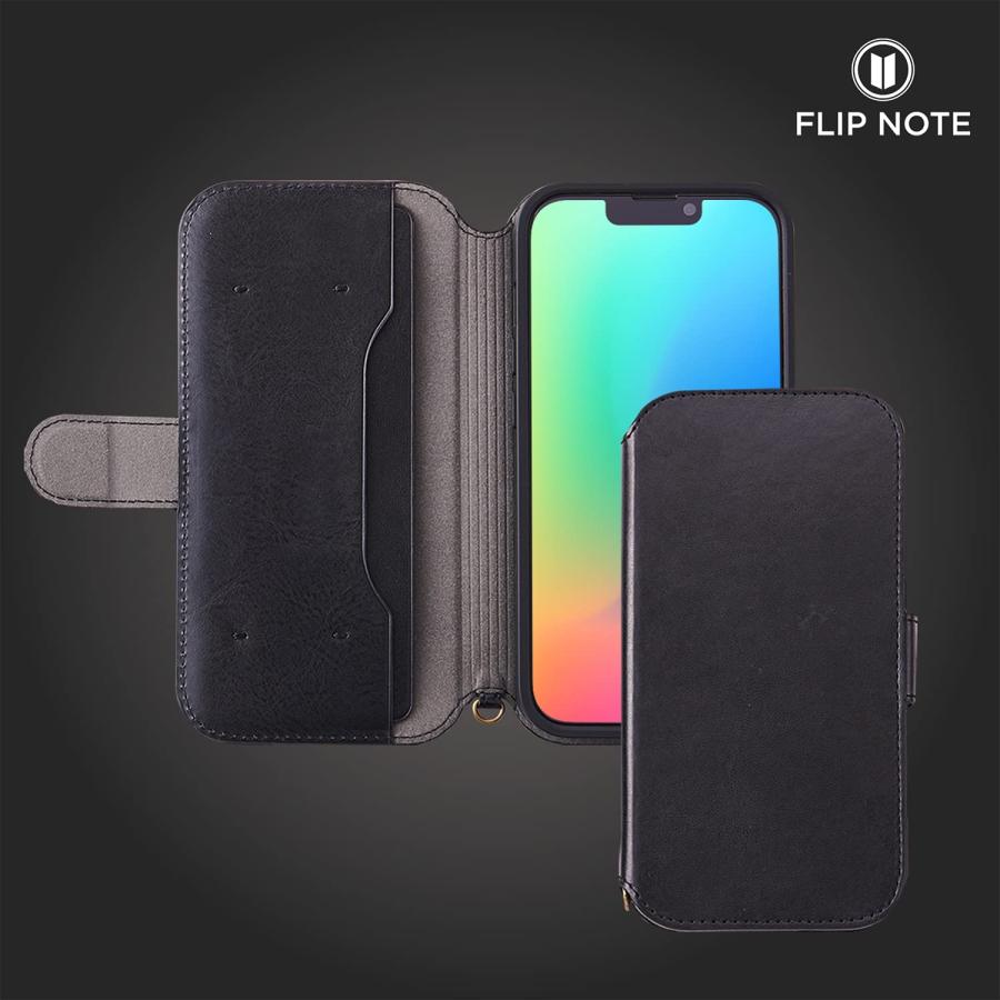 C732066 Simplism シンプリズム iPhone 13 Max [FlipNote] 耐衝撃フリップノートケース TR-IP21L-FNF-MGBK |  | 03