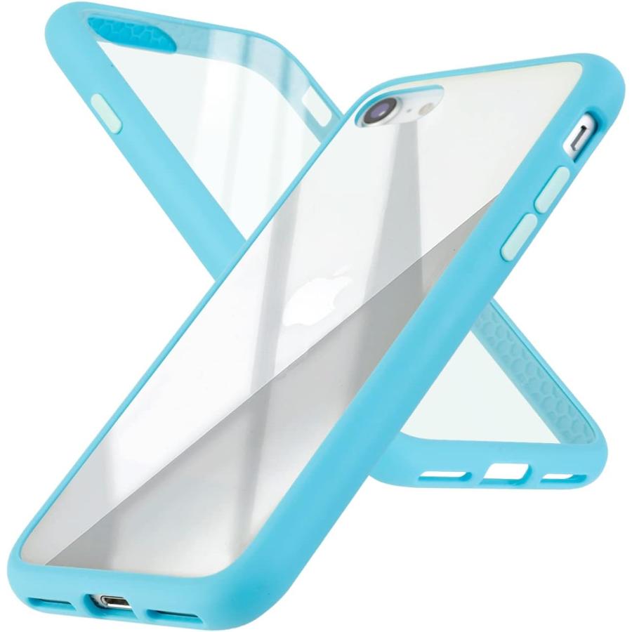 E152672 campino iPhone 11 ケース Anti-shock Slim Case アンチショック 耐衝撃 バンパー スリム 薄型 レンズ保護 ライトシアン ブルー クリア 青 | 