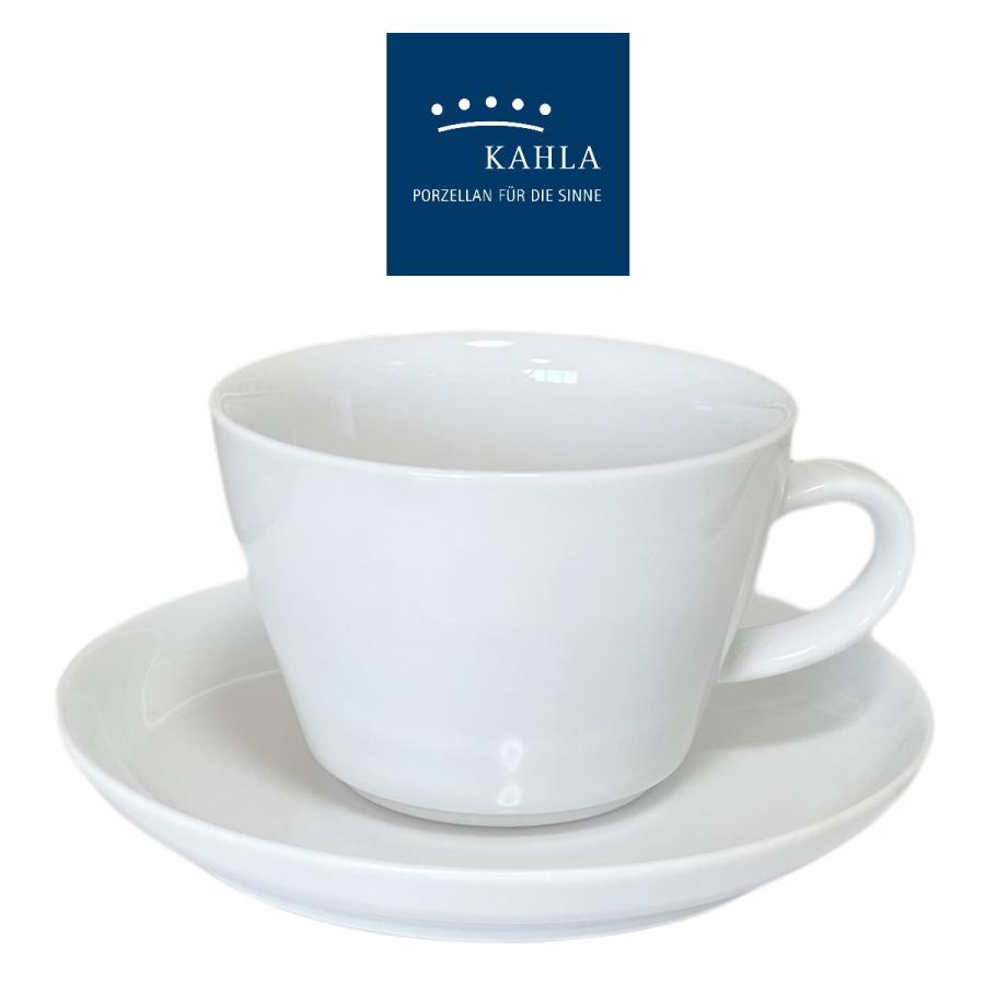 KAHLA カーラ ファイブセンシズ マジックグリップ カプチーノカップ＆ソーサー ホワイト 250ml 磁器 食洗機・電子レンジOK | KAHLA