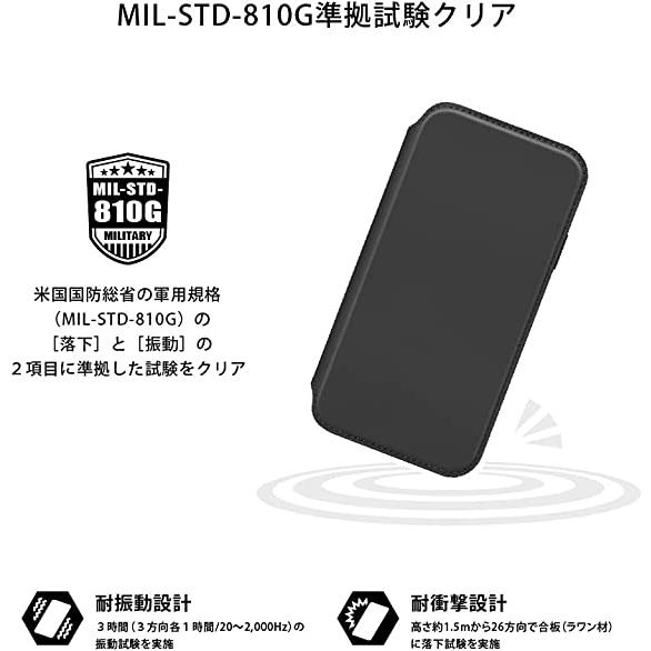 Premium Style iPhone 13 mini用 ガラスフリップケース ブラック PG-21JGF01BK メール便 |  | 05
