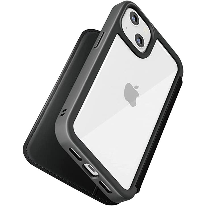 Premium Style iPhone 13用 ガラスフリップケース ブラック PG-21KGF01BK メール便 |  | 01