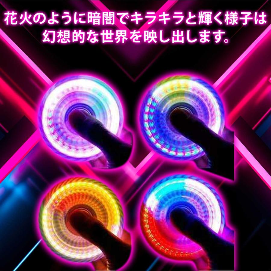 ハンドスピナー 光る 赤ちゃん 水道 民族 高級 よく回る キューブ 夜光 