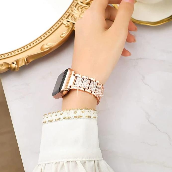 Apple Watch バンド コンパチブル ステンレス ラインストーン アップルウォッチ series 3 4 5 6 7 8 9 SE ultra 38 40 41 42 44 45 49 mm 対応 |  | 03