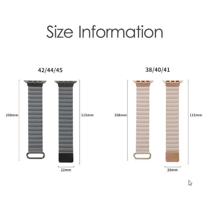 Apple Watch バンド コンパチブル マグネット ソフトレザー 合皮 アップルウォッチ series 3 4 5 6 7 8 9 SE ultra 38 40 41 42 44 45 49 mm 対応 |  | 06