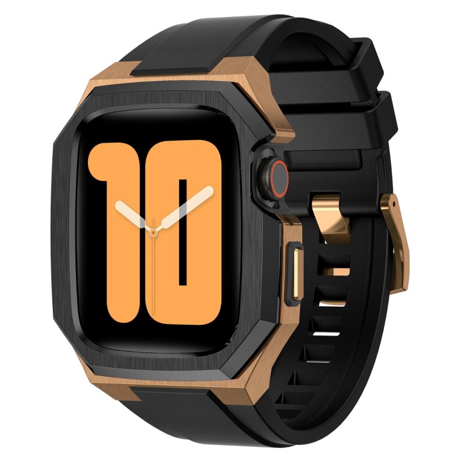 Apple Watch バンド ケース 一体型 コンパチブル 高級 ラバー ベルト アップルウォッチ series 3 4 5 6 7 8 9 SE ultra 38 40 41 42 44 45 49 mm 対応 |  | 01