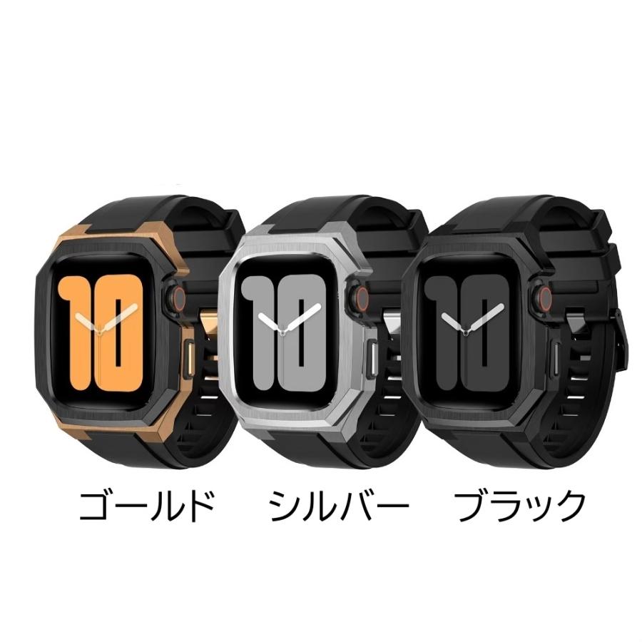 Apple Watch バンド ケース 一体型 コンパチブル 高級 ラバー ベルト アップルウォッチ series 3 4 5 6 7 8 9 SE ultra 38 40 41 42 44 45 49 mm 対応 |  | 04