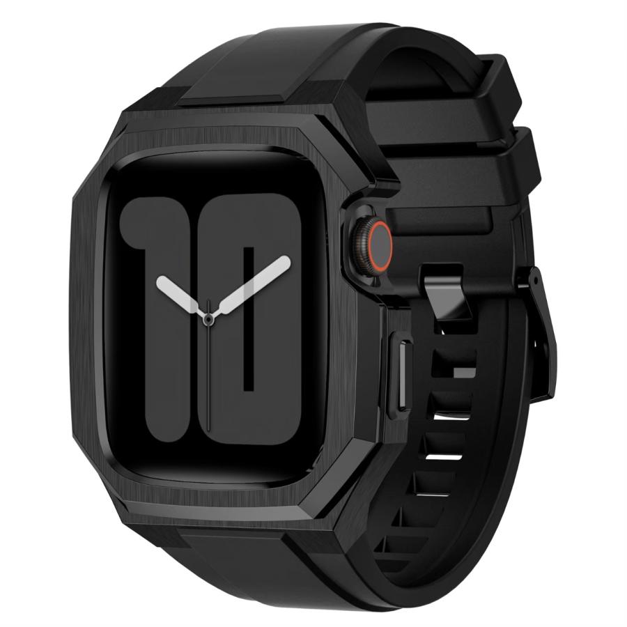 Apple Watch バンド ケース 一体型 コンパチブル 高級 ラバー ベルト アップルウォッチ series 3 4 5 6 7 8 9 SE ultra 38 40 41 42 44 45 49 mm 対応 |  | 03