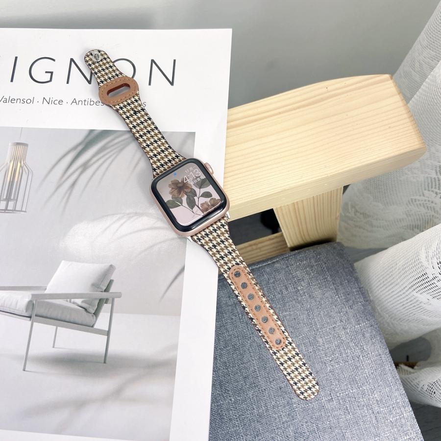 Apple Watch バンド コンパチブル 千鳥柄 キルティング レザー アップルウォッチ series 3 4 5 6 7 8 9 SE ultra 38 40 41 42 44 45 49 mm 対応 |  | 01