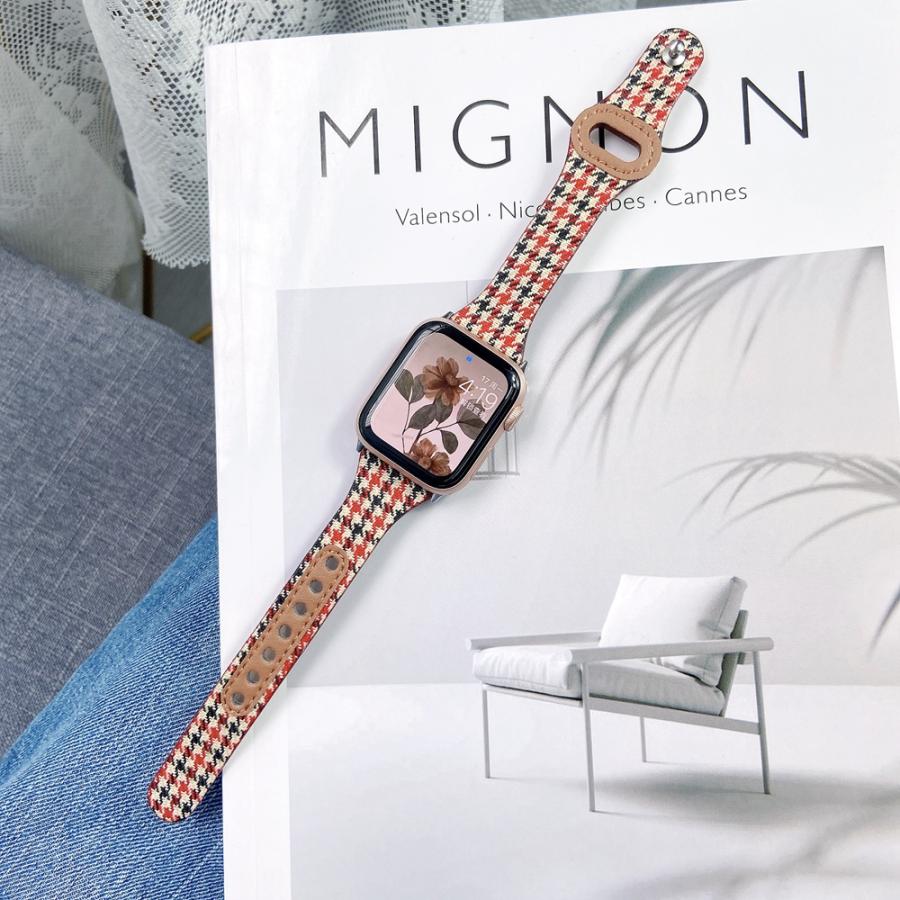 Apple Watch バンド コンパチブル 千鳥柄 キルティング レザー アップルウォッチ series 3 4 5 6 7 8 9 SE ultra 38 40 41 42 44 45 49 mm 対応 |  | 02