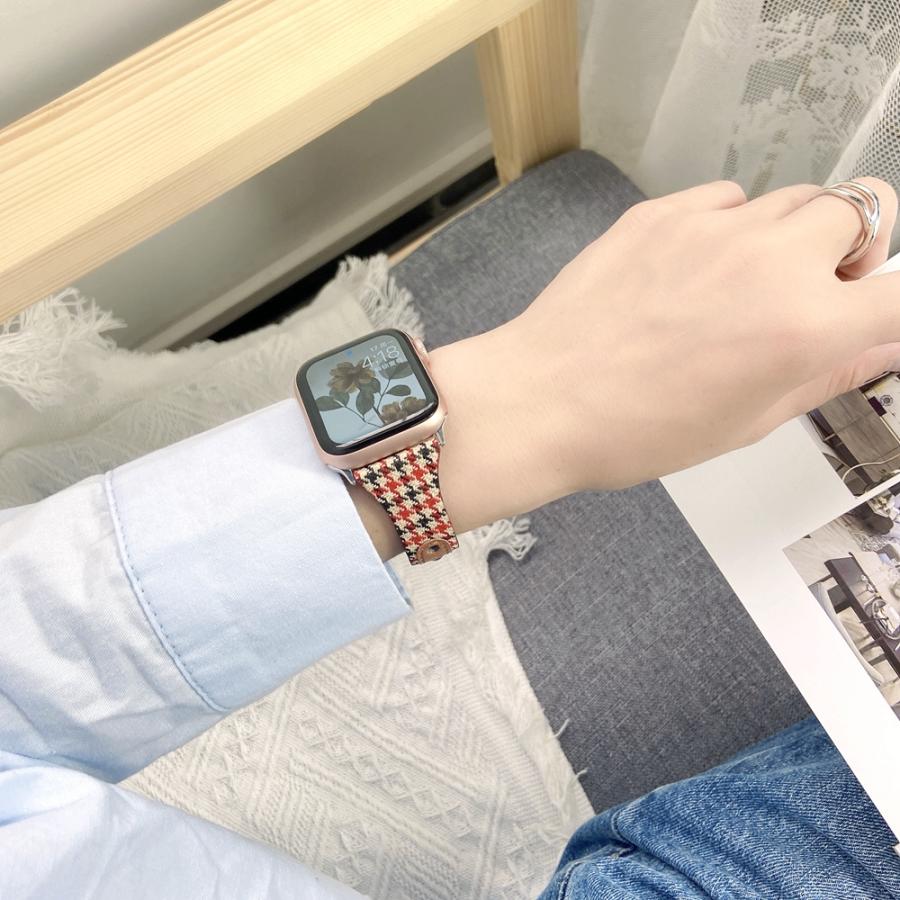 Apple Watch バンド コンパチブル 千鳥柄 キルティング レザー アップルウォッチ series 3 4 5 6 7 8 9 SE ultra 38 40 41 42 44 45 49 mm 対応 |  | 07