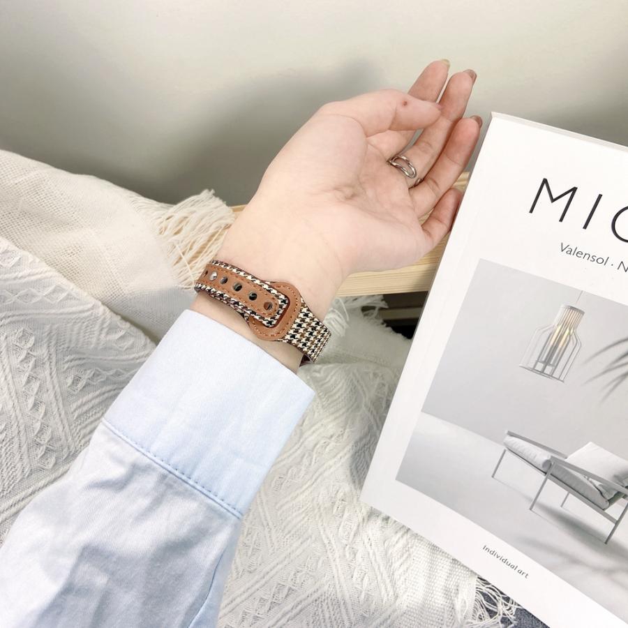 Apple Watch バンド コンパチブル 千鳥柄 キルティング レザー アップルウォッチ series 3 4 5 6 7 8 9 SE ultra 38 40 41 42 44 45 49 mm 対応 |  | 09