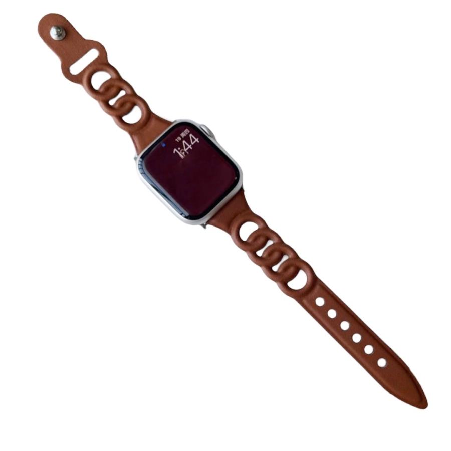 Apple Watch バンド コンパチブル 3連 リング フェイクレザー アップルウォッチ series 3 4 5 6 7 8 9 SE ultra 38 40 41 42 44 45 49 mm 対応 |  | 15