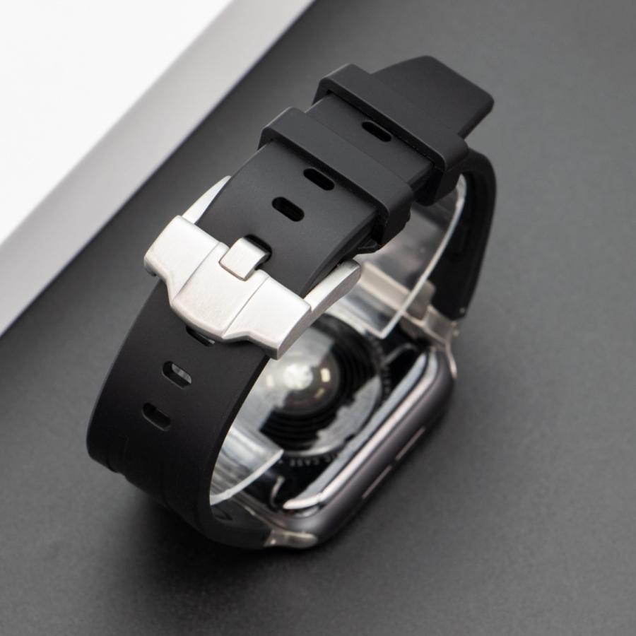 Apple Watch バンド コンパチブル シリコン 高級 デザイン バックル アップルウォッチ series 3 4 5 6 7 8 9 SE ultra 38 40 41 42 44 45 49 mm 対応 |  | 07