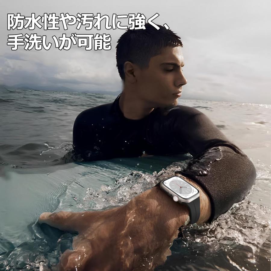 Apple Watch バンド コンパチブル シリコン 磁気バックル マグネット アップルウォッチ series 3 4 5 6 7 8 9 SE ultra 38 40 41 42 44 45 49 mm 対応 |  | 04