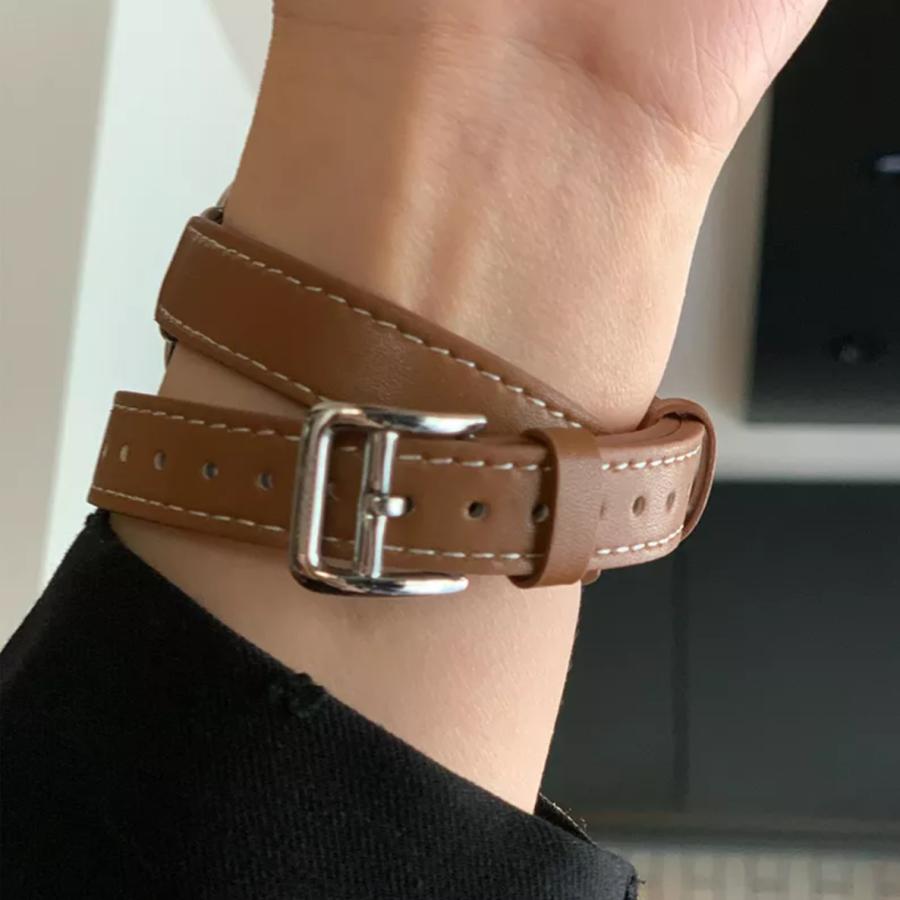 Apple Watch バンド コンパチブル レザー ダブルループ 二重巻き アップルウォッチ series 3 4 5 6 7 8 9 SE ultra 38 40 41 42 44 45 49 mm 対応 |  | 14