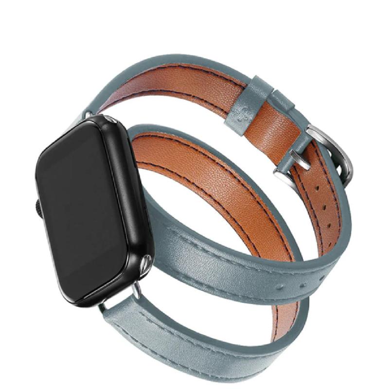 Apple Watch バンド コンパチブル レザー ダブルループ 二重巻き アップルウォッチ series 3 4 5 6 7 8 9 SE ultra 38 40 41 42 44 45 49 mm 対応 |  | 08