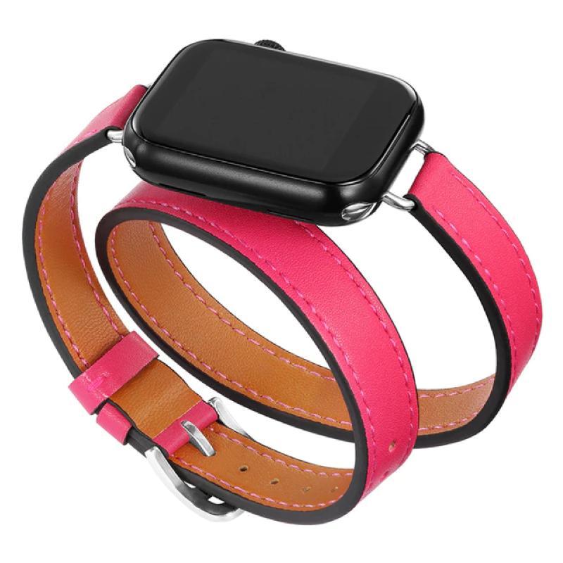 Apple Watch バンド コンパチブル レザー ダブルループ 二重巻き アップルウォッチ series 3 4 5 6 7 8 9 SE ultra 38 40 41 42 44 45 49 mm 対応 |  | 06