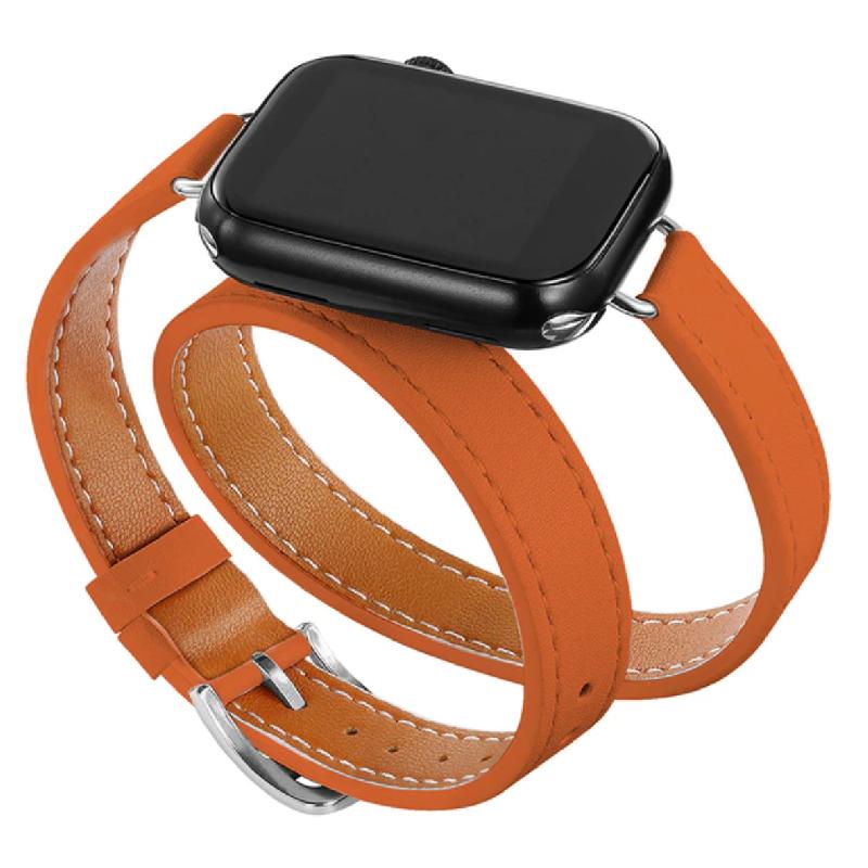 Apple Watch バンド コンパチブル レザー ダブルループ 二重巻き アップルウォッチ series 3 4 5 6 7 8 9 SE ultra 38 40 41 42 44 45 49 mm 対応 |  | 02